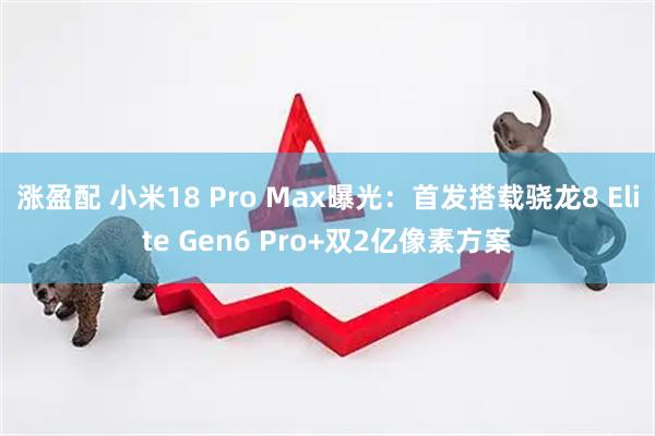 涨盈配 小米18 Pro Max曝光：首发搭载骁龙8 Elite Gen6 Pro+双2亿像素方案